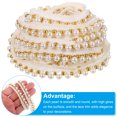 thumbnail image 3 of Uxcell 5 Yard  6mm OD 0.51" Wide Faux Pearl Lace Ribbon White Golden 5Pack, 3 of 5