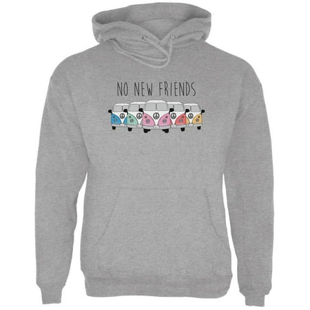 Hoodie Van - Hippie Van No New Friends Bus Camper Mens Hoodie