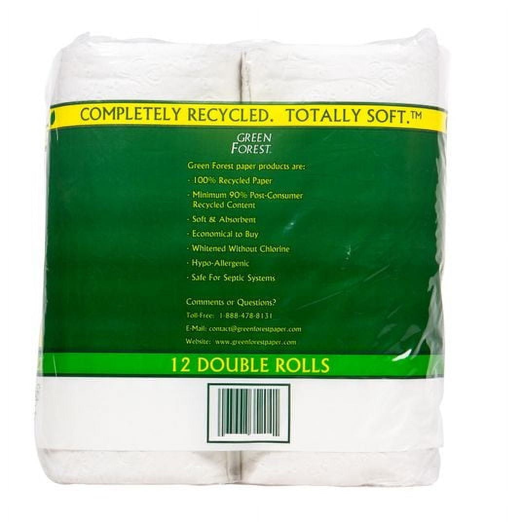 Green Forest Bathroom Tissue, 352 ct 2 ply, (12 Roll/Pack) Recycled-4 x 12 rolls