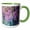 Green/White, variant on 3drose, Lovely Wild Lavender, 15oz Mug