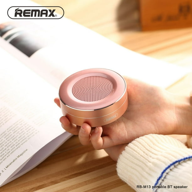 Amdohai Remax RB M13 Portable BT Speaker Mini Wireless Speaker with TF Card HD Microphone for Home Outdoor Travel Pink