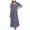 Navy Vacation Dresses for Women, variant on Dyegold Sundresses for Women Casual Beach - Women Maxi Dresses Boho Round Neck Short Sleeve Floral Print Casual Loose Plus Size Bridesmaid Party Long ​​Sundress