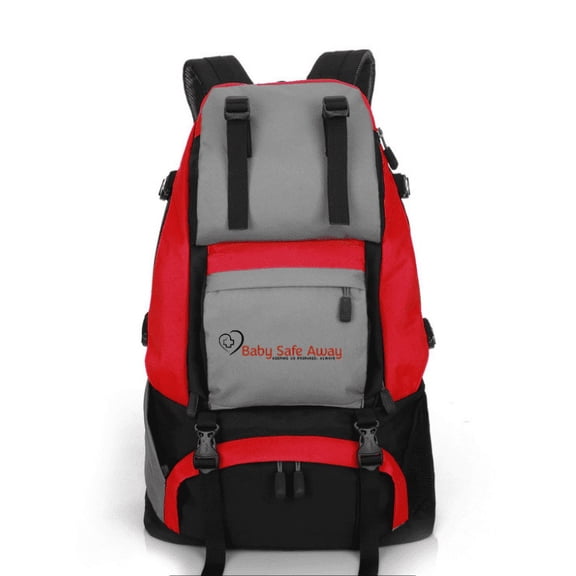 Men Outdoor 40L Hiking Backpack Sports Bag,Orange with Logo