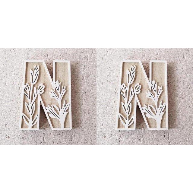 5 Inch Wooden Letters for Wall Decoration – for 's Room Craft Projects Name Signs Weddings and Home ,2 Pack