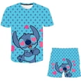 thumbnail image 1 of Traje de punto de Disney para bebé, conjunto de ropa informal de verano, Top corto, conjunto de ropa de bebé de 2 uds., trajes de punto para niño Clot6T Gao Jinjia LED, 1 of 2