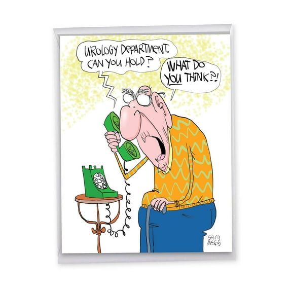 1 Large Funny Birthday Greeting Card (8.5 x 11 Inch) - Urology Department Birthday J7262BDG-US