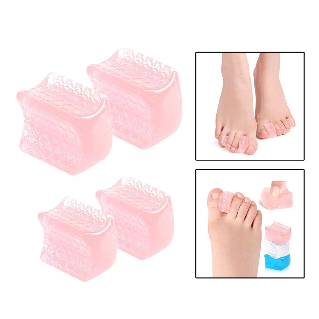 Separadores silicona, 4 Uds., estirador, punta superpuesta Rosado Colco Separadores de dedos