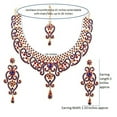 thumbnail image 5 of Sunsoul By Touchstone Indian Handcrafted Red Blue Rhinestone Jewelry Gold Tone Necklace For Women., 5 of 7
