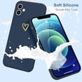 thumbnail image 6 of for iPhone 12 Case Cute Slim Shockproof Phone Case with Wireless Charging Support and Protection, Navy Blue, 6 of 14