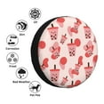 thumbnail image 4 of Sikiie Milk Tea PVC Leather Spare Tire Wheel Cover Spare Tire Cover, for Car Truck SUV Camper Trailer Universal Fit(14-17in)-17 inch, 4 of 6