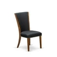 thumbnail image 3 of Pemberly Row 35" Fabric Dining Chairs in Walnut/Black (Set of 2), 3 of 6
