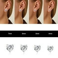 thumbnail image 3 of 925 Sterling Silver Stud Earrings for Women Set Hypoallergenic CZ Heart Stud Earrings 4-8mm for Women, 3 of 5