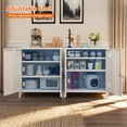 thumbnail image 2 of Metal Storage Cabinet 35.4”H Lockable Storage Cabinet with 2 Adjustable Shelves and Doors, White Small Storage Cabinet for Home Warehouse Office Garage (White), 2 of 17