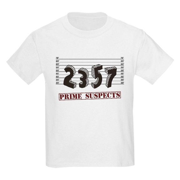 CafePress - The Prime Number Suspects T Shirt - Light T-Shirt Kids XS-XL