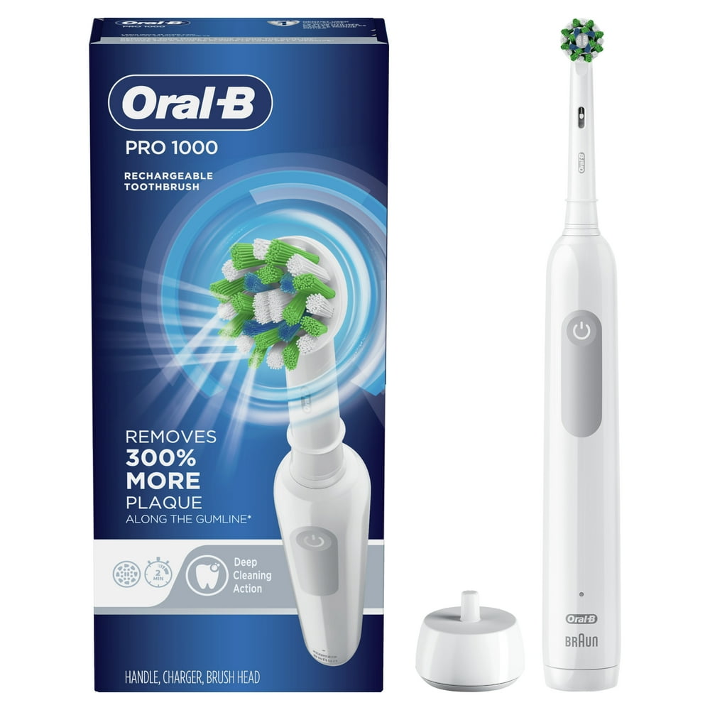 oral-b-pro-1000-rechargeable-electric-toothbrush-white-1-ct-walmart