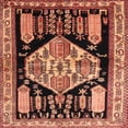 thumbnail image 1 of Ahgly Company Machine Washable Indoor Square Traditional Mango Orange Area Rugs, 3' Square, 1 of 7