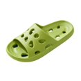 thumbnail image 3 of Domzle Shower Shoes for Women Men, Quick Drying Shower Sandals with Drain Holes | Non-Slip Pool Slides Comfortable Lightweight House Slippers Green, 3 of 5