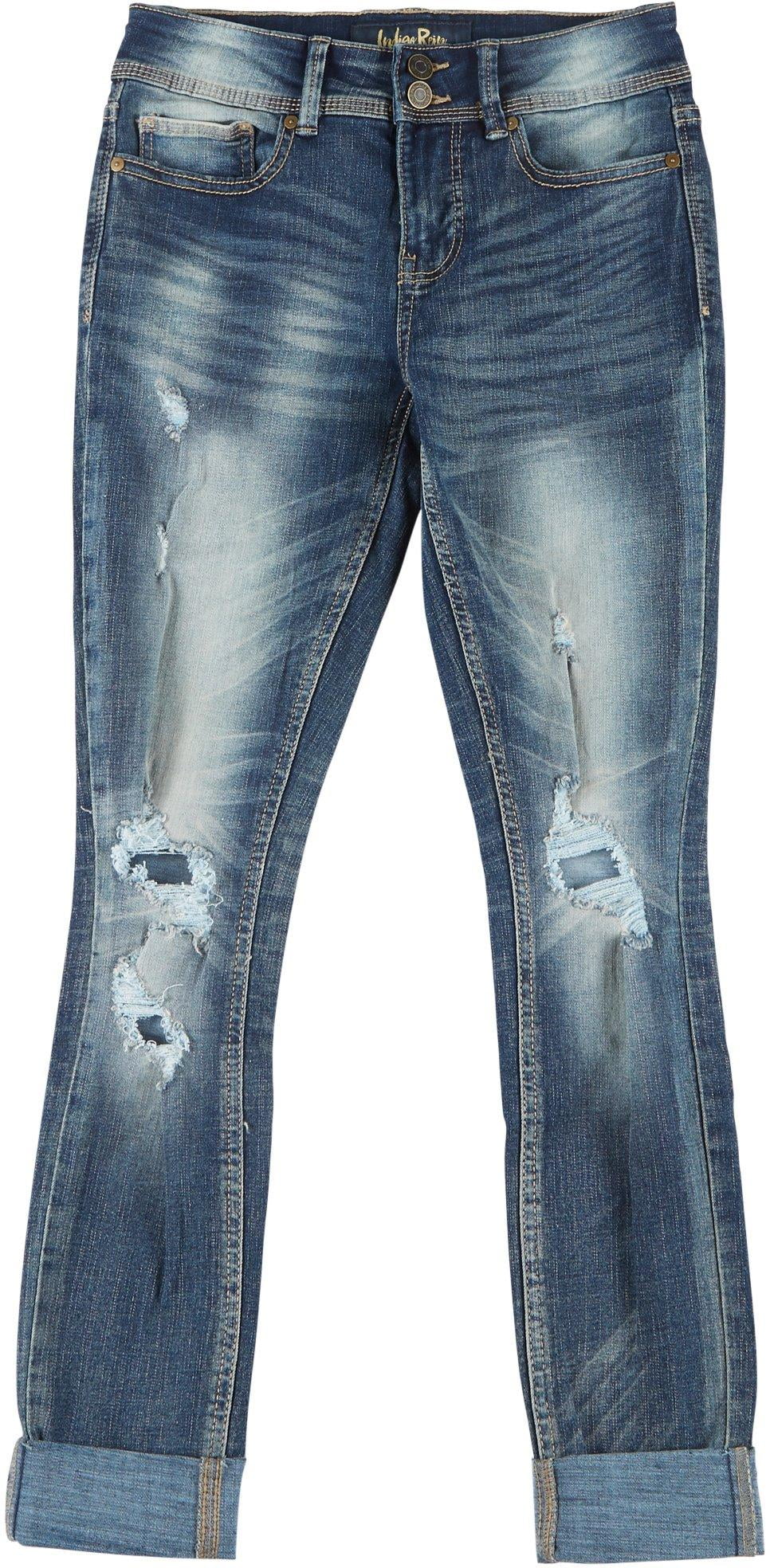 indigo rein jeans mid rise ankle