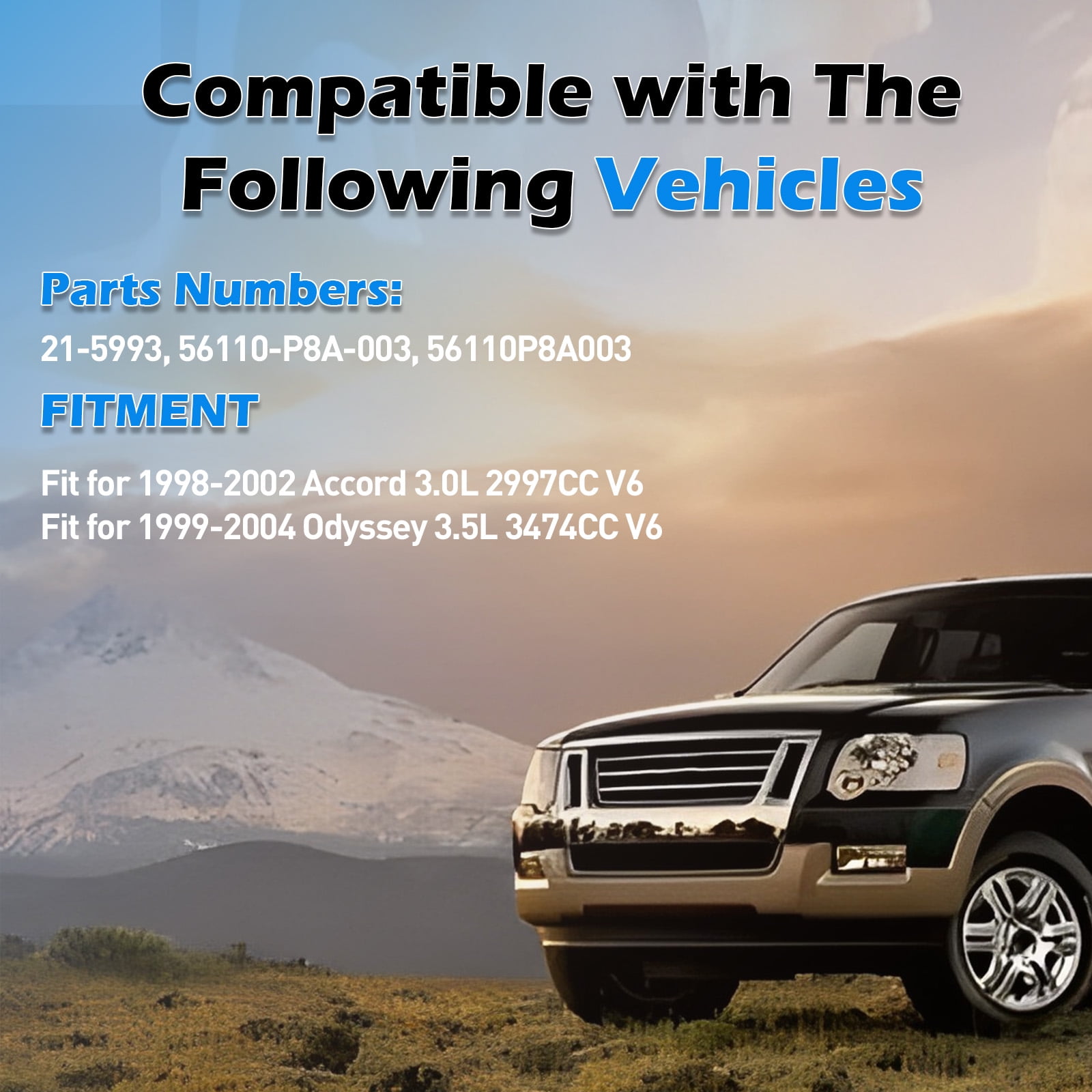1PC Power Steering Pump For 98-02 Honda Accord 3.0L Honda Odyssey 3.5L 99-04 21-5993