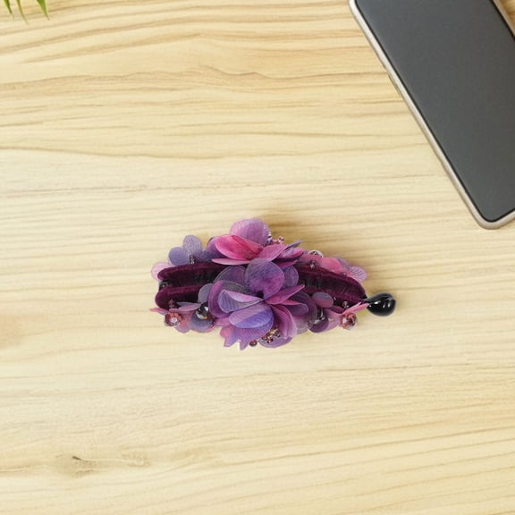 FRCOLOR  2 Pcs Fabric Clip Fashionable Hair Clips Beaded Accessories