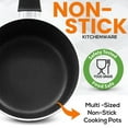 thumbnail image 3 of SereneLife 15 Piece Pots and Pans Home Non Stick Kitchenware Cookware Set, 3 of 8