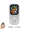 SENDFU Techpod RePod Case Compatible with Apple Watch Series 7/8/9 45mm, CNC Aluminum Protective Cover with Tactile Scroll Wheel, MagSafe Charging