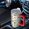 thumbnail image 6 of Beige Christmas Santa Pattern Tumbler with Handle and Lid,40oz Double Wall Vacuum Insulated Tumbler,Cups Gift for Women and Men, 6 of 7