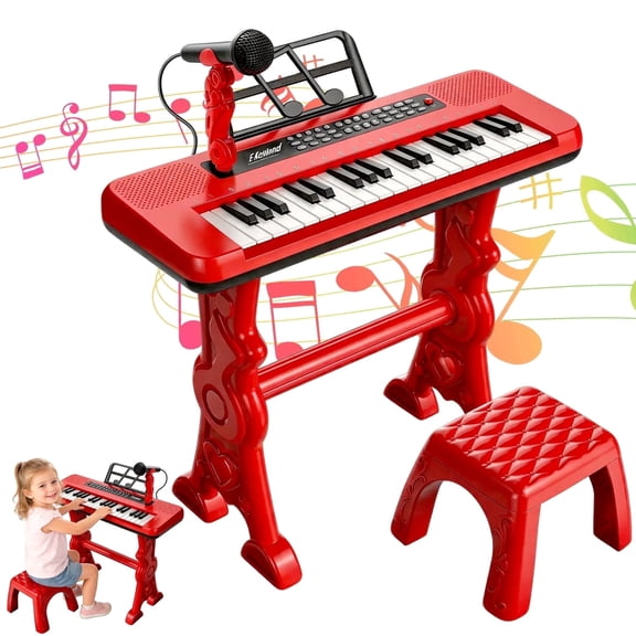 Caunedy Keyboard Piano Toys for Kids, 37 Keys Musical Instruments for Baby, Toddlers Birthday Gifts for 3-8 Year Old