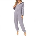 thumbnail image 3 of SwiftWear Family Christmas Matching Pajama Set Soft Flannel Warm Onesie with Cat Ears Hood, Holiday Loungewear for Adults Couples (Gray), 3 of 7