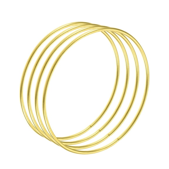 100mm(4") OD Metal Craft Hoops Rings Iron Gold Tone 4 Pack