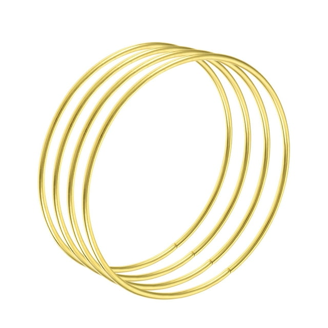 Anillos de metal Uxcell de 100 mm (4") OD, tono dorado, paquete de 4