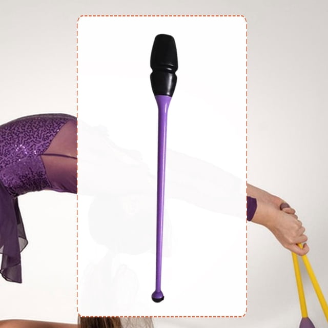 Quzzie Rhythmic Gymnastics Club Lightweight Training Equipment Easy to Control Durable Rubber Construction Portable Professional Suitable for Competition Practice Performance Home 45cm