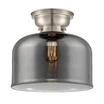 623-1F-SN-G73-L-Innovations Lighting-Bell - 1 Light Flush Mount In Industrial Style-9.4 Inches Tall and 12 Inches Wide-Brushed Satin Nickel