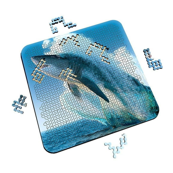 Torched Mind Bending Puzzle - Shark Breach Puzzle 11.3"x11.3"x0.5"