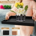 thumbnail image 4 of Large Wooden Coffee Table Trays with Handles (2 Sets) - Black Wood Serving Trays, 4 Coasters Included, 4 of 8