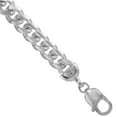thumbnail image 2 of Sterling Silver 10mm Miami Cuban Link Chain Necklace Domed Surface Nickel Free Italy 26 inch, 2 of 3