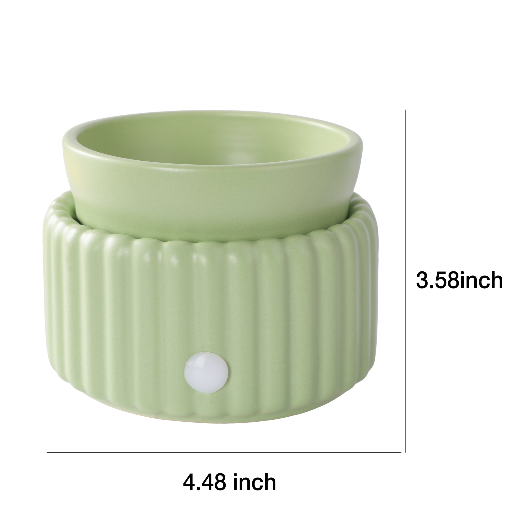 Mainstays Ribbed Ceramic Fragrance Wax Melt Warmer, Olive Grove