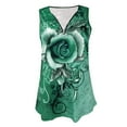 thumbnail image 4 of JINMGG Tank Tops for Women under $5,Fashion Women Summer Print V-Neck T-Shirt Sleeveless Tops Casual Blouse Green S, 4 of 4