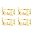 thumbnail image 1 of 4 piezas de anillos de servilleta de metal dorado en forma de letra para la cena, 1 of 6