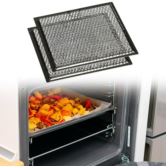 2pcs Filtro de grasa de microondas Accesorios de malla Mesh Rango de filtración Filtro de horno de campana Reemplazo para electrodomésticos de cocina