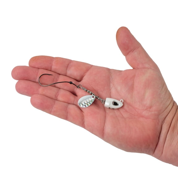 Berkley Bladed Rawler Jig, Crawler Jigs, Pearl White (1 Count)