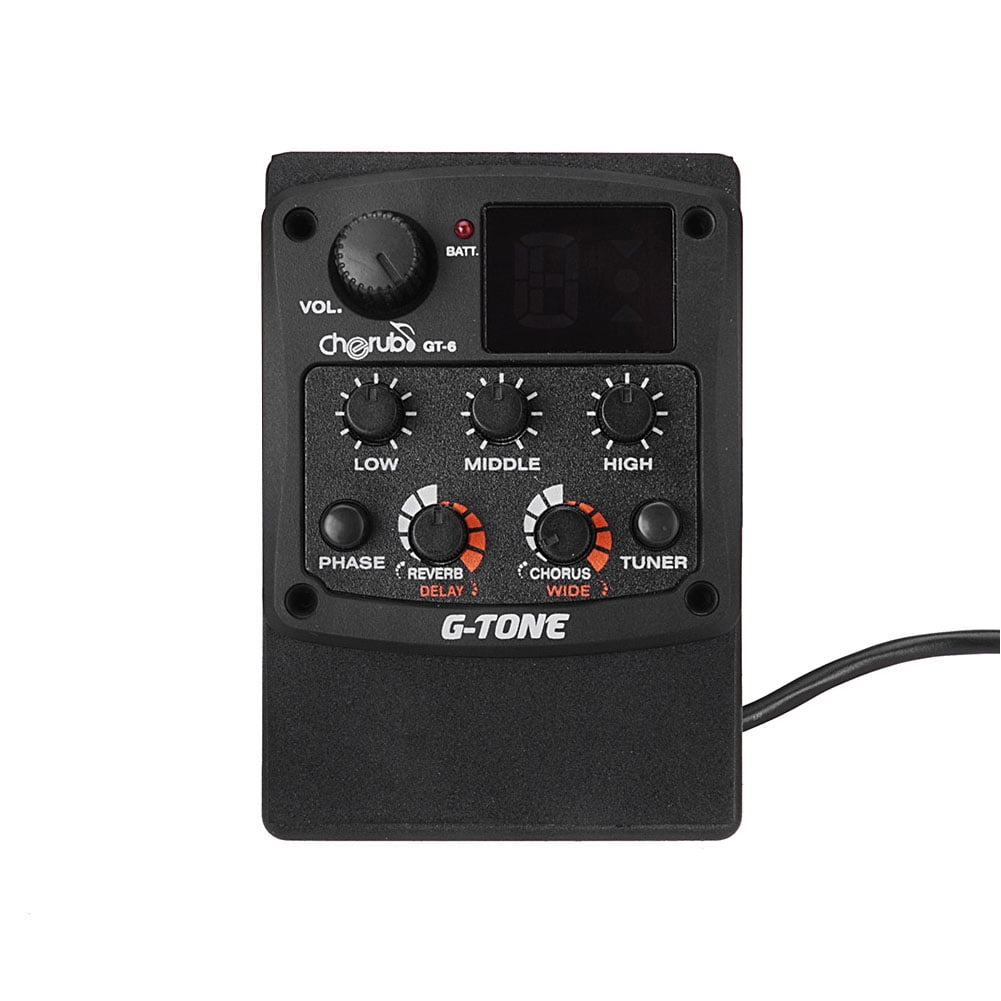 Acoustic Guitar Preamp Piezo Pickup 3Band EQ Equalizer LCD Tuner with