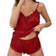 thumbnail image 1 of Conjuntos de pijama Gibobby ropa de dormir suelta y esponjosa lencería de Satén Sexy Rojo L, 1 of 5