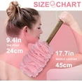 thumbnail image 4 of EvridWear Loofah on a Stick Bath Sponge Back Scrubber for Shower Women Pink Set, Loofah with Handle & Exfoliating Gloves, Replaceable Mesh Luffas, 4 of 8