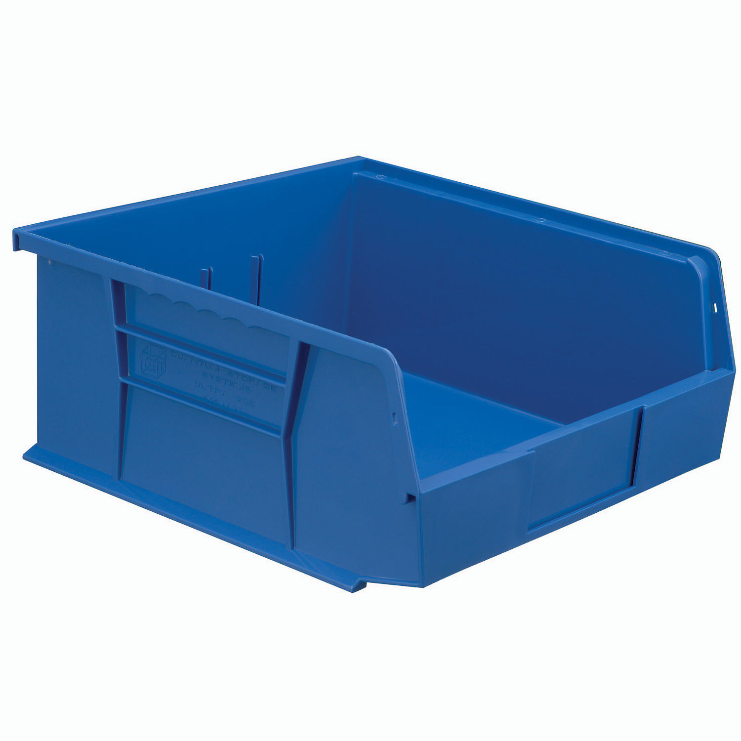 Hanging & Stacking Storage Bin 11 x 107/8 x 5, Blue, Lot of 6