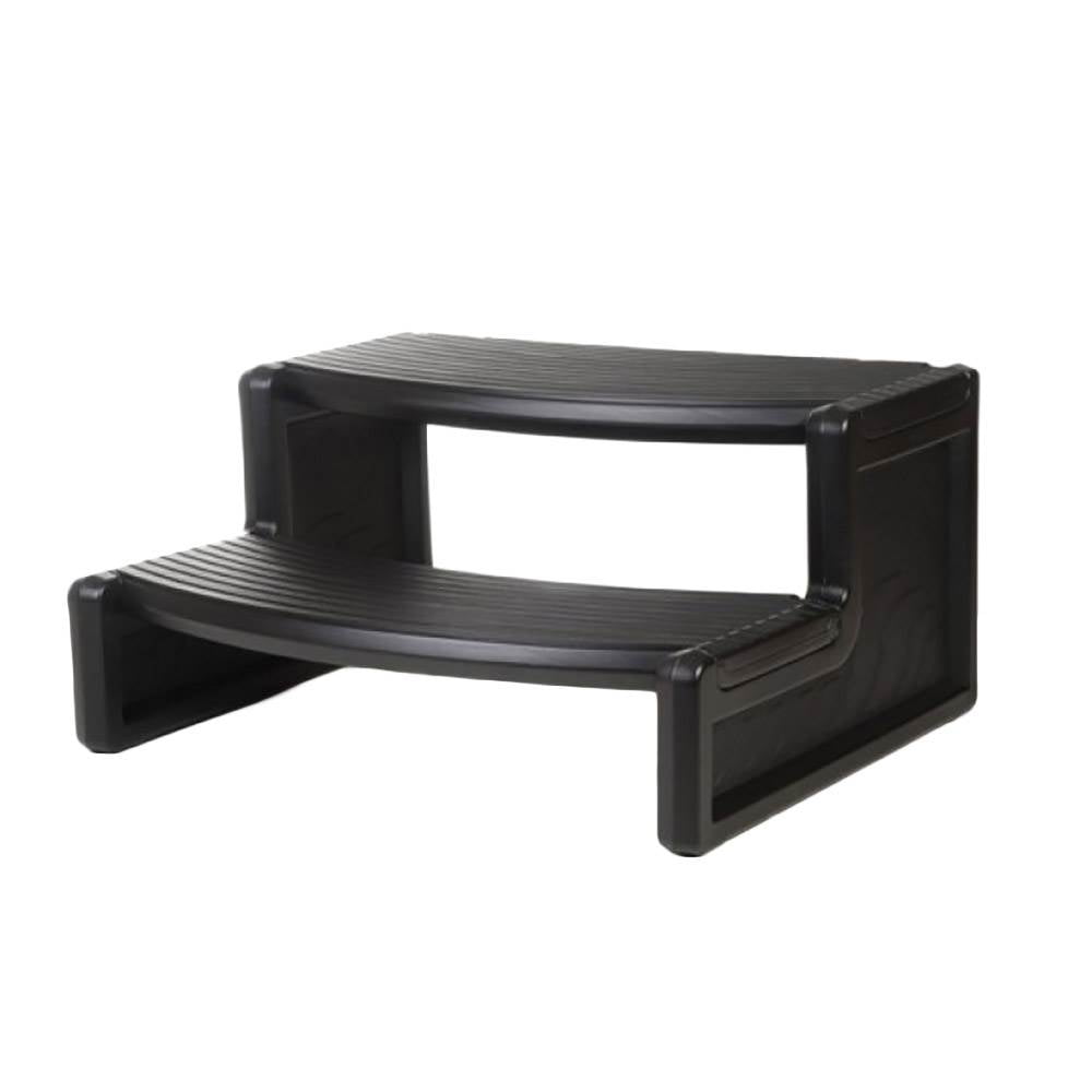 Confer Plastics Handi-Step Hot Tub Stairs for Straight & Curved Spas, Black
