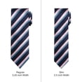 thumbnail image 3 of Jacob Alexander Men's Woven Chevron Stripes Pattern Slim 2.5 inch Width Neck Tie - Pink, 3 of 7