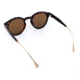 thumbnail image 5 of Round P3 Sunglasses Keyhole Bridge Metal Arms Classic Retro UV400 Tortoise Frame - Brown Lens, 5 of 6