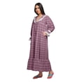 thumbnail image 2 of Moomaya WoMen's Printed Cotton Sailor Collar Sleepwear Button Down Nightdress, 2 of 5