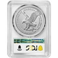 thumbnail image 2 of 2022-W Burnished $1 American Silver Eagle PCGS SP70 FDOI Trump 45th President Label, 2 of 2